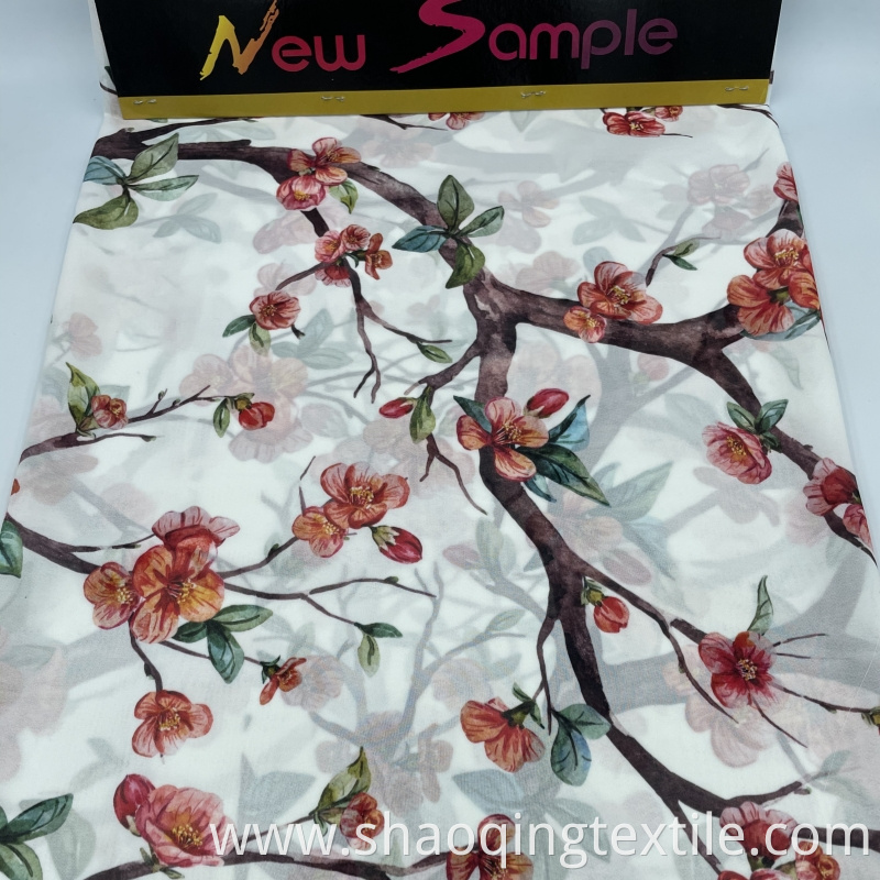 No Pilling Floral Chiffon Fabric Jpg